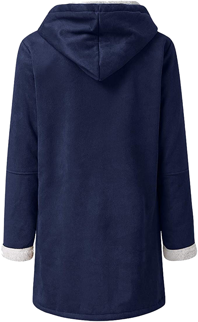 Dames winterjas – Warme sherpa jas met capuchon en toggle-sluiting