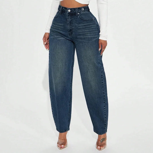 High-Waist Loose-Fit Jeans – Comfortabele en Stijlvolle Damesbroek