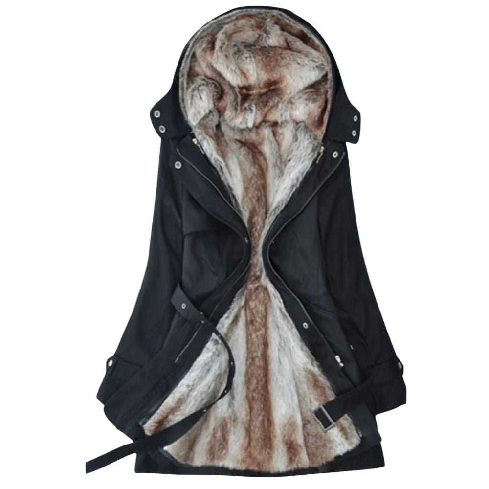 Dames Lange Parka Jas – Warme Winterjas met Zachte Voering