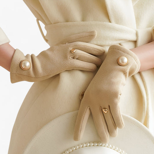 Élégance Pearl Handschoenen – Chic Winterdesign met Luxe Details