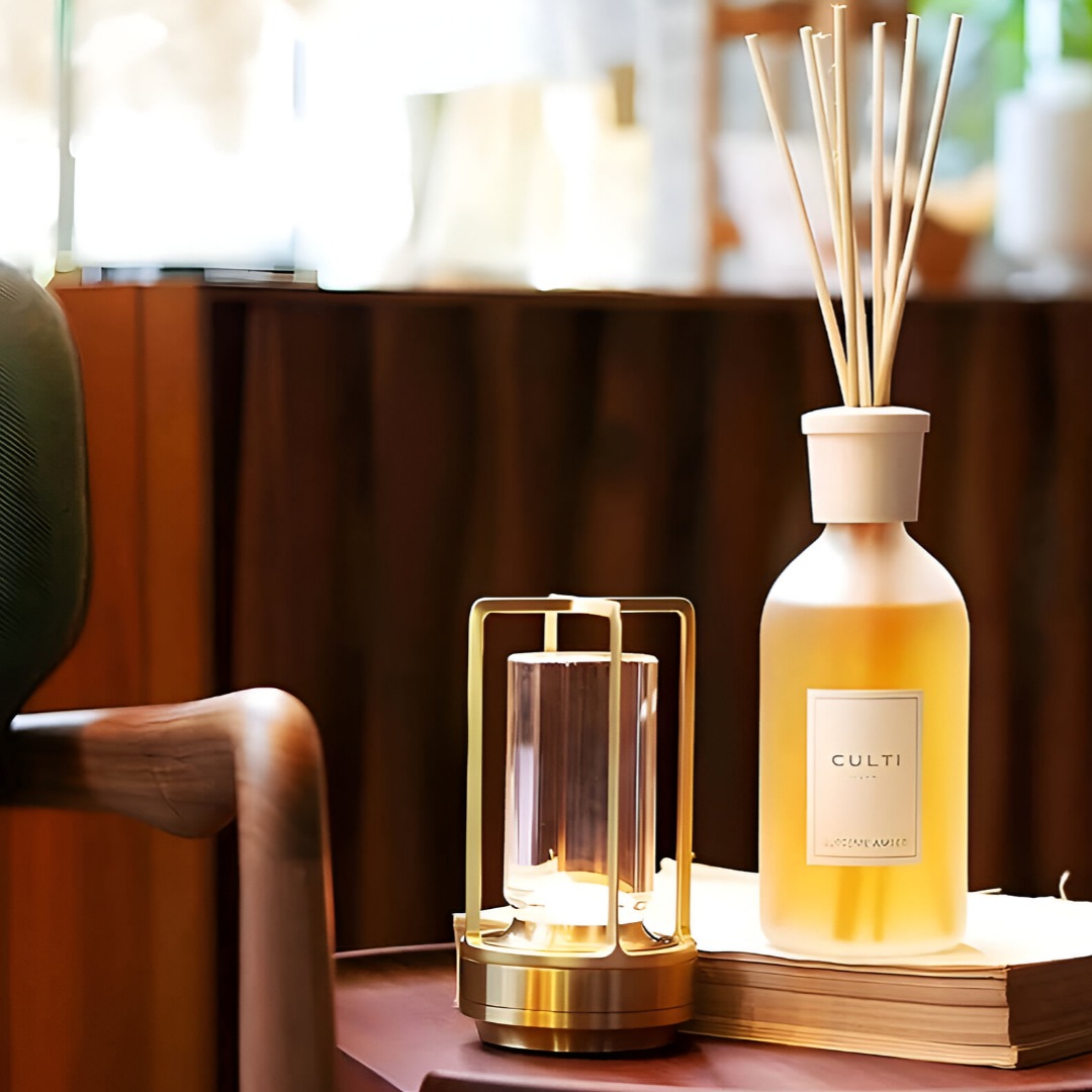 Moderne sfeerlamp – Elegante cilindervormige tafellamp met warm licht