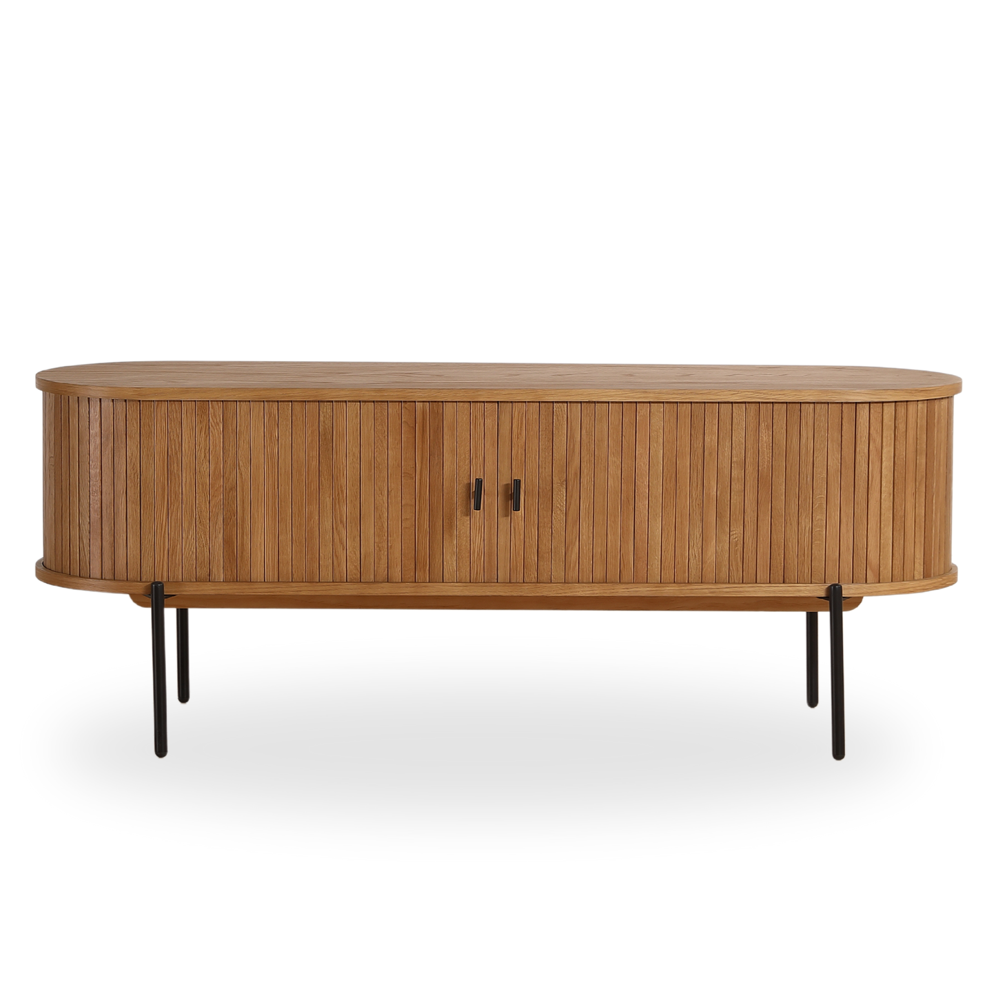 Florence jaloezie tv-meubel met lamellen in eikenhout 138x40x55 cm