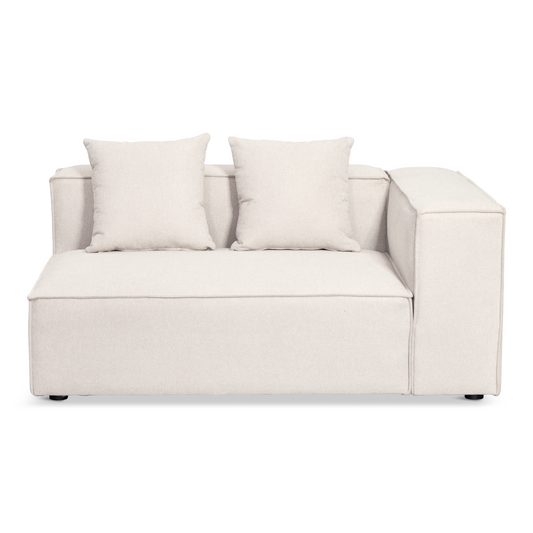 Hailey rechts zitelement voor modulaire bank in beige L: 147 X D: 100 X H: 65 Cm