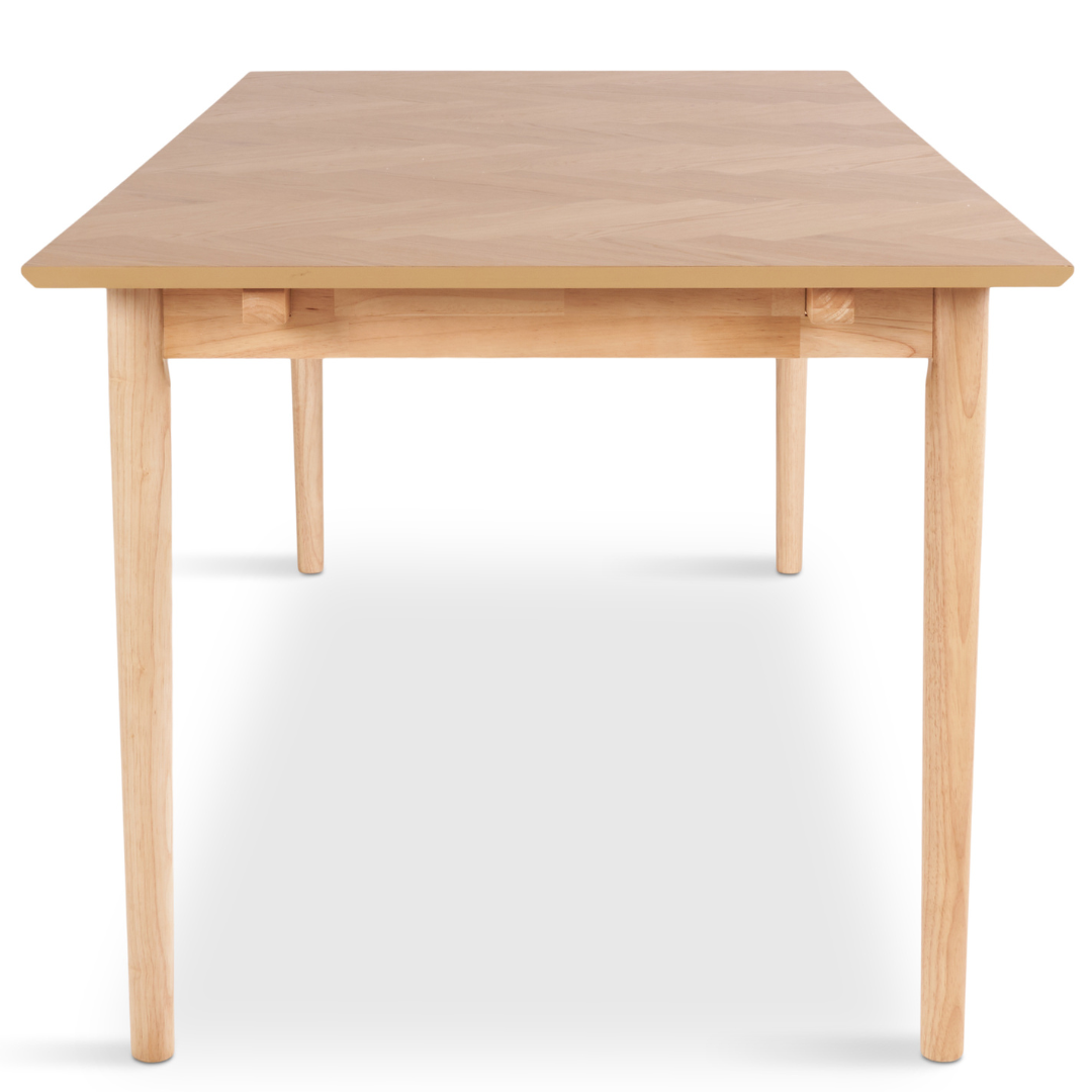 Megan visgraattafel van eikenhout, 200 cm, met 2 inlegbladen
